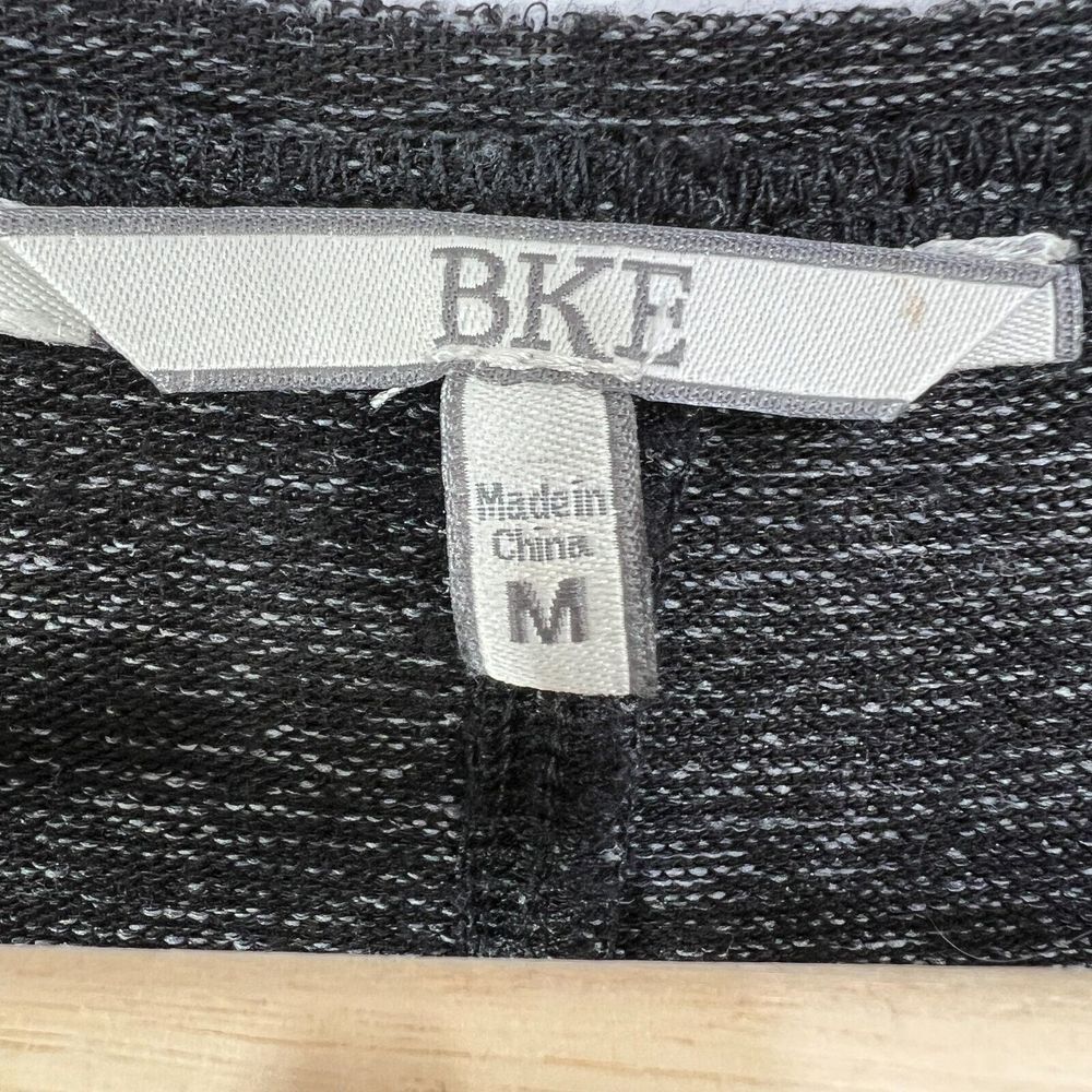 BKE lounge Cold Shoulder Top Womens MD Shirts Blouses Heather Black Jersey Knit - Picture 4 of 12